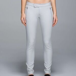 Lululemon Better Together Pant Women's 8/10 Gray Zipper Pocket Stretch Nylon